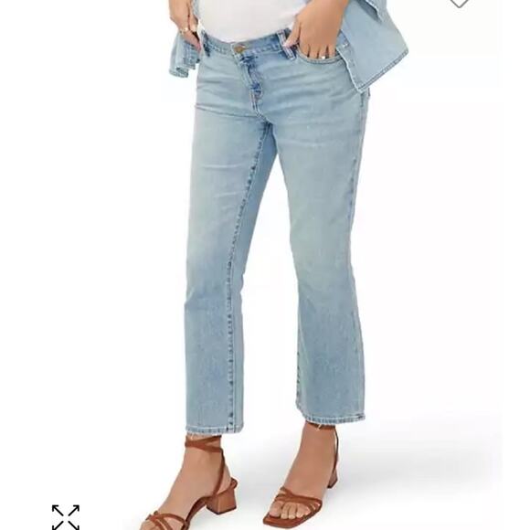 Hatch Denim - Hatch Light Blue Cropped Straight-Leg Jeans